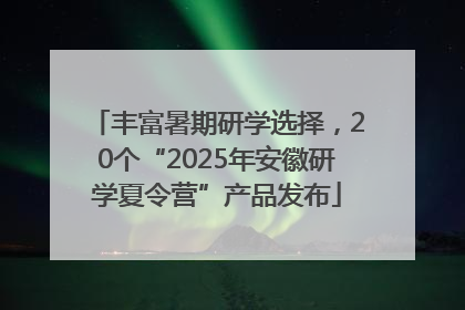丰富暑期研学选择，20个“2025年安徽研学夏令营”产品发布