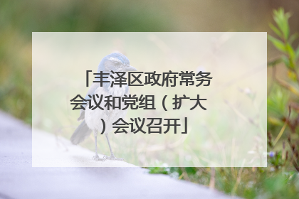 丰泽区政府常务会议和党组（扩大）会议召开