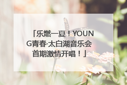 乐燃一夏！YOUNG青春·太白湖音乐会首期激情开唱！