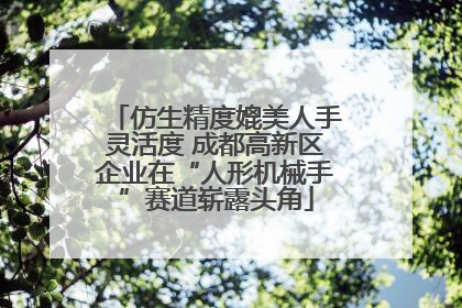 仿生精度媲美人手灵活度 成都高新区企业在“人形机械手”赛道崭露头角