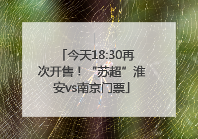 今天18:30再次开售！“苏超”淮安vs南京门票