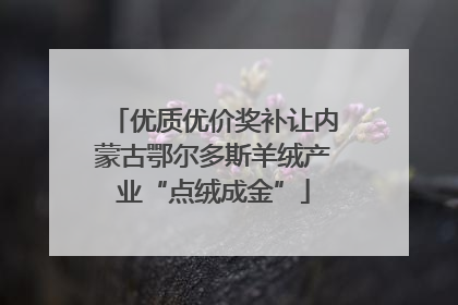 优质优价奖补让内蒙古鄂尔多斯羊绒产业“点绒成金”