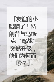 友谊的小船翻了！特朗普与马斯克“骂战”突然升级，他们为何而吵？