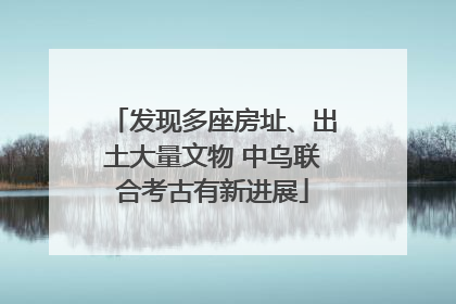 发现多座房址、出土大量文物 中乌联合考古有新进展