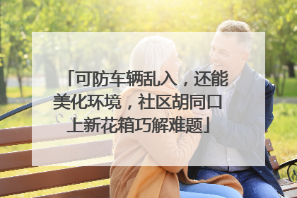 可防车辆乱入，还能美化环境，社区胡同口上新花箱巧解难题