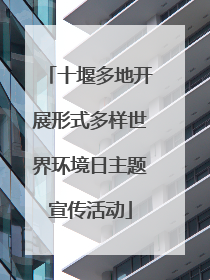 十堰多地开展形式多样世界环境日主题宣传活动