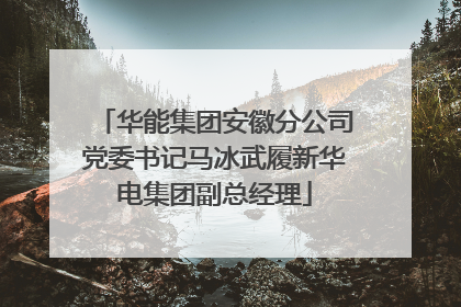华能集团安徽分公司党委书记马冰武履新华电集团副总经理
