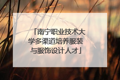 南宁职业技术大学多渠道培养服装与服饰设计人才