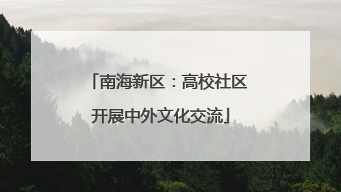 南海新区：高校社区开展中外文化交流