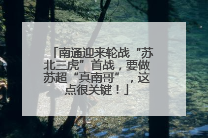 南通迎来轮战“苏北三虎”首战，要做苏超“真南哥”，这点很关键！