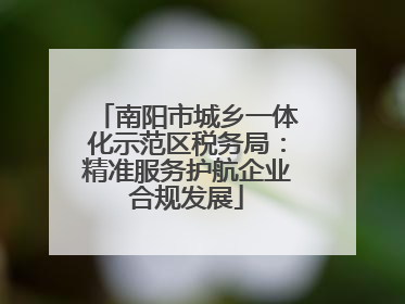 南阳市城乡一体化示范区税务局：精准服务护航企业合规发展