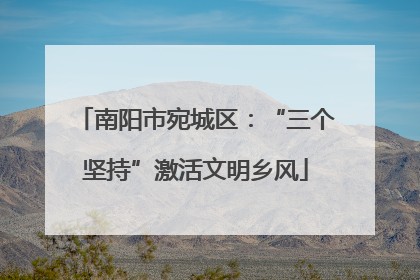 南阳市宛城区：“三个坚持”激活文明乡风