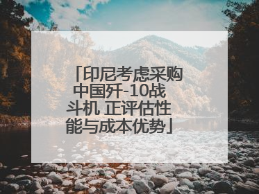 印尼考虑采购中国歼-10战斗机 正评估性能与成本优势