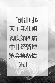 倒计时6天！毛伟明调度第四届中非经贸博览会筹备情况