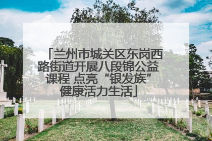 兰州市城关区东岗西路街道开展八段锦公益课程 点亮“银发族”健康活力生活