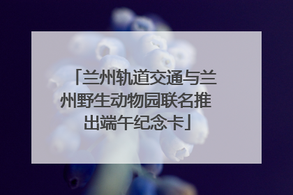 兰州轨道交通与兰州野生动物园联名推出端午纪念卡