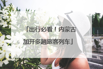 出行必看！内蒙古加开多趟旅客列车
