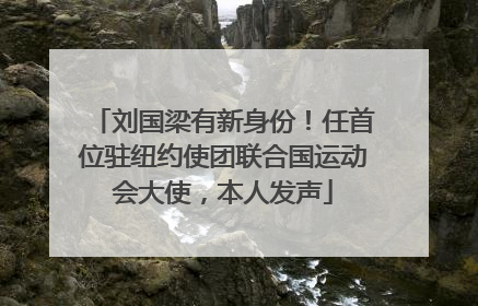 刘国梁有新身份！任首位驻纽约使团联合国运动会大使，本人发声