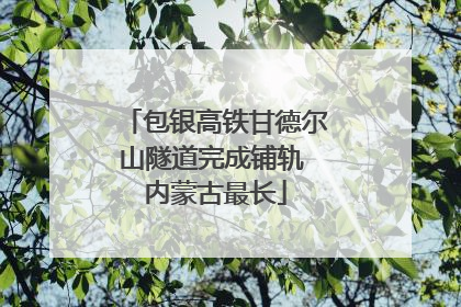 包银高铁甘德尔山隧道完成铺轨 内蒙古最长