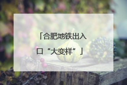 合肥地铁出入口“大变样”