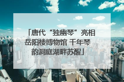 唐代“独幽琴”亮相岳阳楼博物馆 千年琴韵洞庭湖畔苏醒