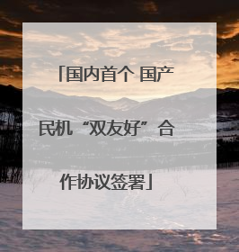 国内首个 国产民机“双友好”合作协议签署