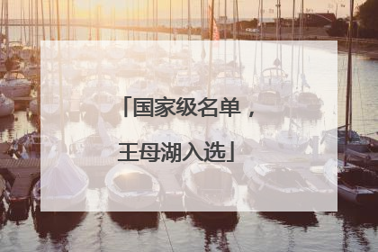 国家级名单，王母湖入选