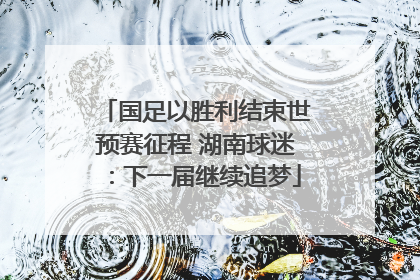 国足以胜利结束世预赛征程 湖南球迷：下一届继续追梦