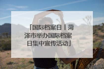 国际档案日丨菏泽市举办国际档案日集中宣传活动