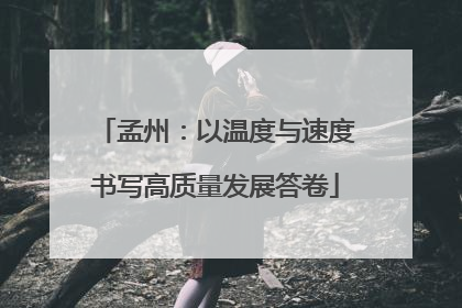 孟州：以温度与速度书写高质量发展答卷