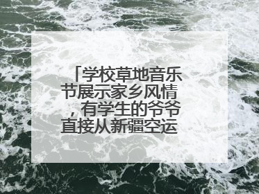 学校草地音乐节展示家乡风情，有学生的爷爷直接从新疆空运了一头羊……