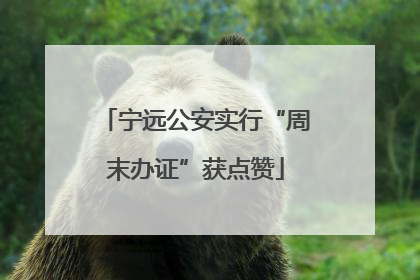 宁远公安实行“周末办证”获点赞