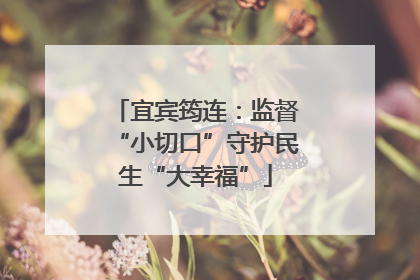 宜宾筠连：监督“小切口”守护民生“大幸福”