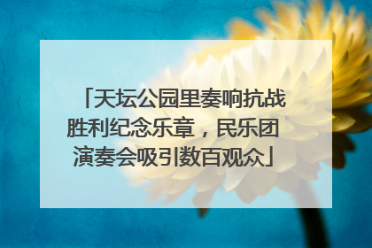 天坛公园里奏响抗战胜利纪念乐章，民乐团演奏会吸引数百观众