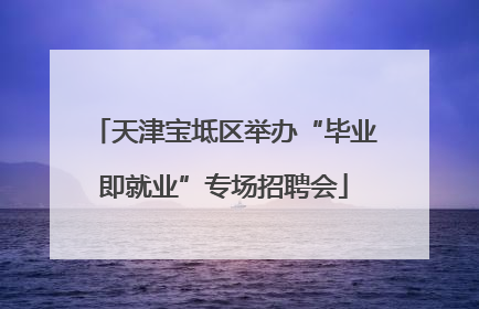 天津宝坻区举办“毕业即就业”专场招聘会