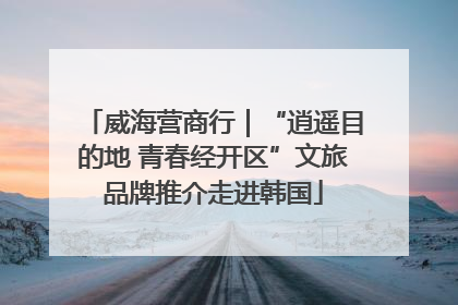 威海营商行｜“逍遥目的地 青春经开区”文旅品牌推介走进韩国
