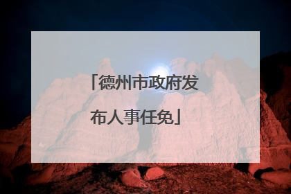德州市政府发布人事任免