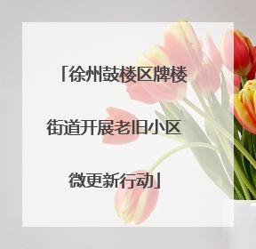 徐州鼓楼区牌楼街道开展老旧小区微更新行动