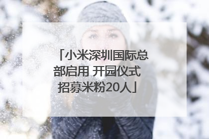 小米深圳国际总部启用 开园仪式招募米粉20人
