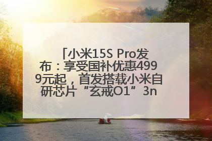 小米15S Pro发布：享受国补优惠4999元起，首发搭载小米自研芯片“玄戒O1”3nm旗舰处理器