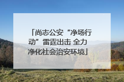 尚志公安“净场行动”雷霆出击 全力净化社会治安环境
