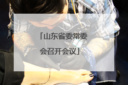 山东省委常委会召开会议