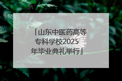 山东中医药高等专科学校2025年毕业典礼举行