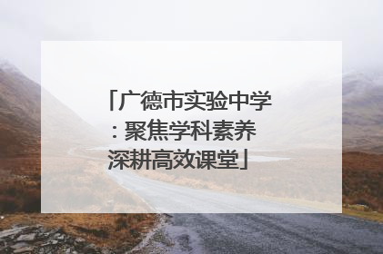 广德市实验中学：聚焦学科素养 深耕高效课堂