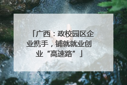 广西：政校园区企业携手，铺就就业创业“高速路”