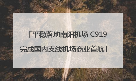 平稳落地南阳机场 C919完成国内支线机场商业首航