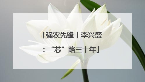 强农先锋丨李兴盛：“芯”路三十年