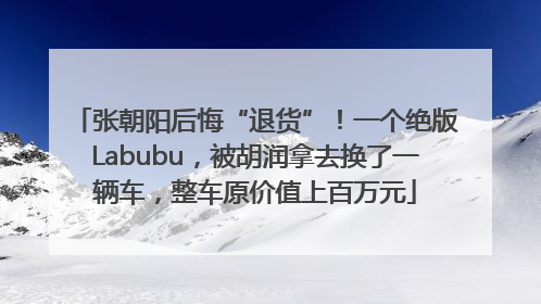 张朝阳后悔“退货”！一个绝版Labubu，被胡润拿去换了一辆车，整车原价值上百万元