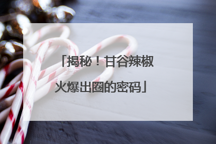 揭秘！甘谷辣椒火爆出圈的密码