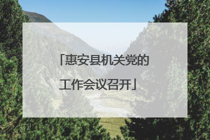 惠安县机关党的工作会议召开